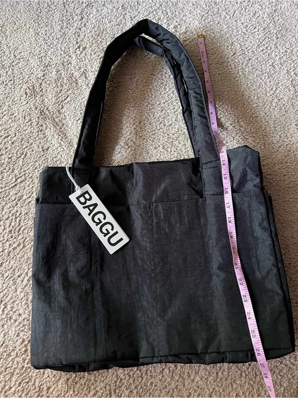NWT BAGGU Black Small Cloud Carry-On with Detachable Interior Zip Pouch - Picture 13 of 15